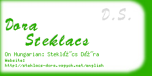 dora steklacs business card